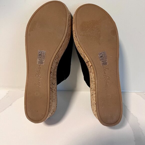 Sam Edelman Ranger Black Suede Cork Wedge Mules Size 10 - Picture 15 of 15
